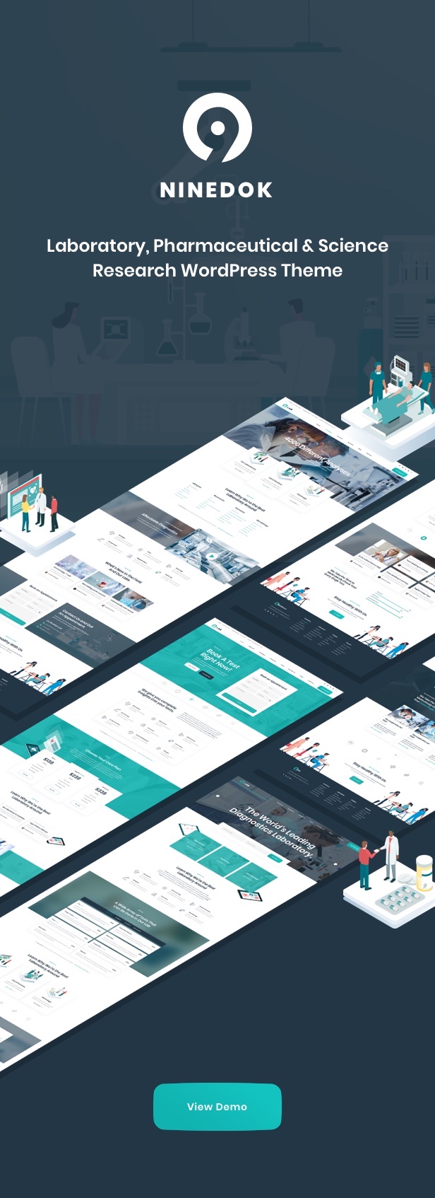 Ninedok - Laboratory & Research WordPress Theme - 1
