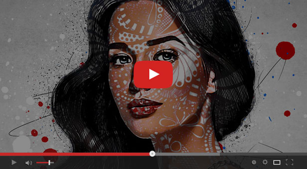 Abstract Patterns Portrait Photoshop Action - 1