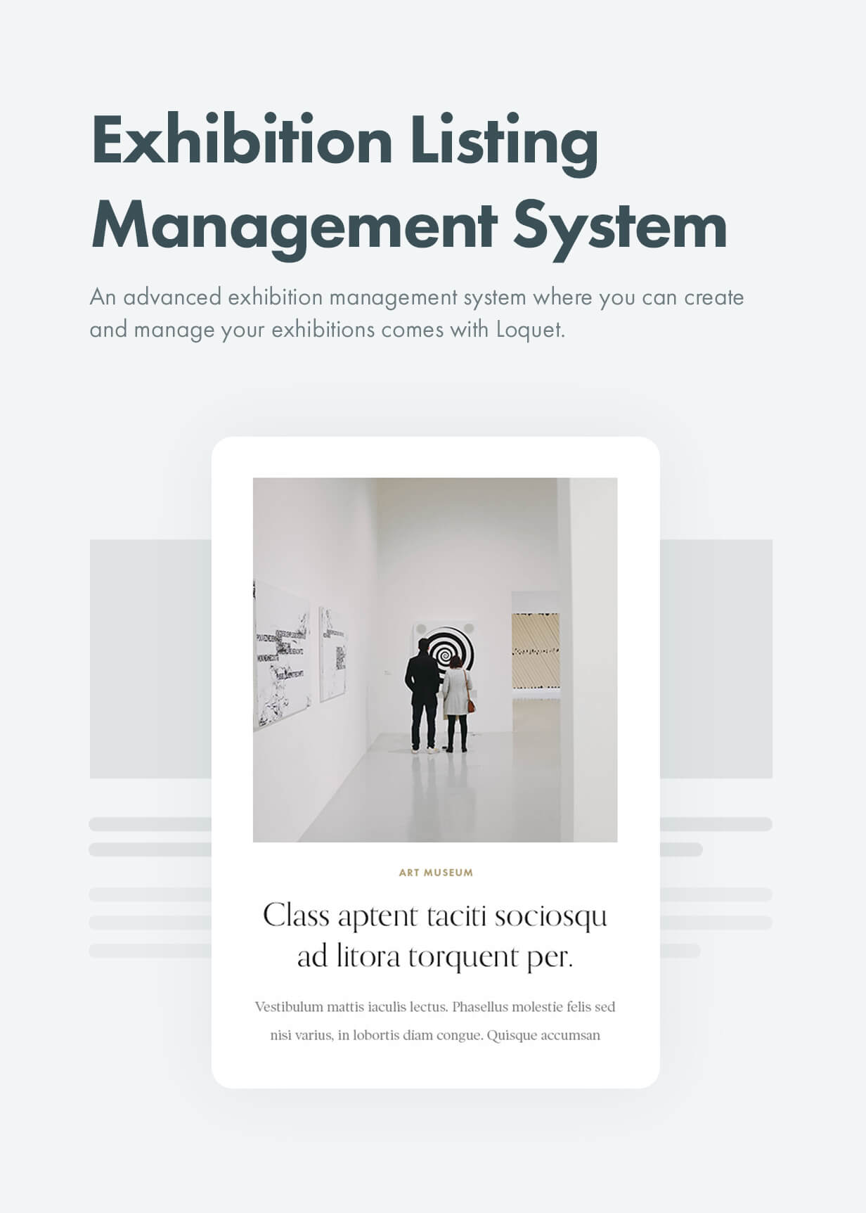Exhibition listing management system