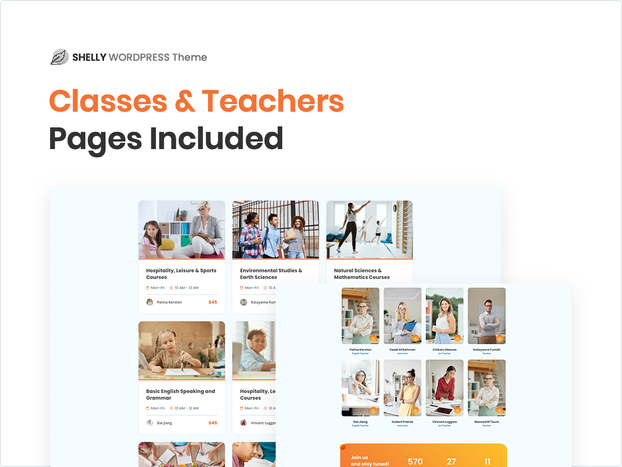 Classes & Teachers Pages Includes