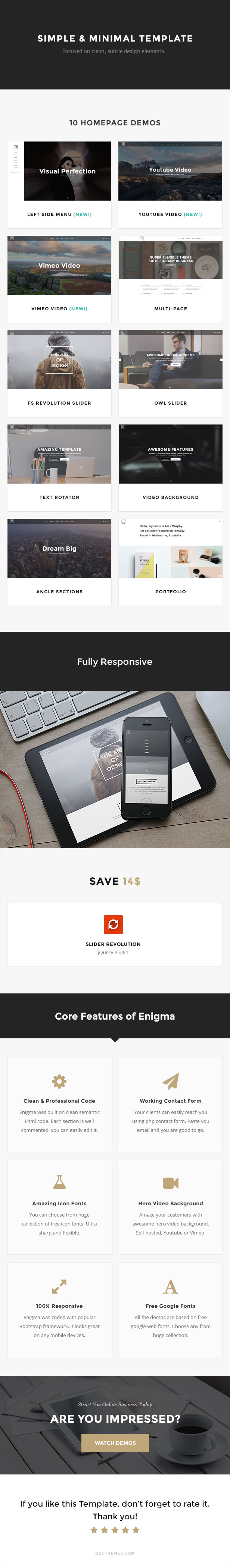 Enigma | Creative Responsive Minimal HTML Template - 1