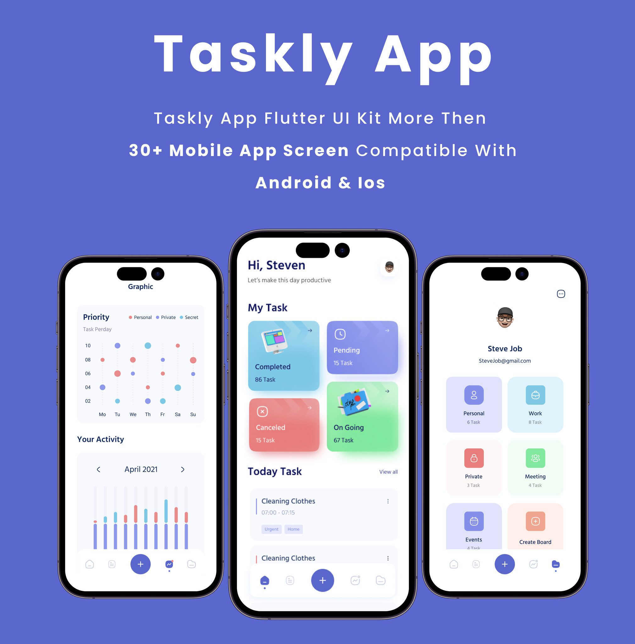 Taskly App - Flutter Mobile App Template