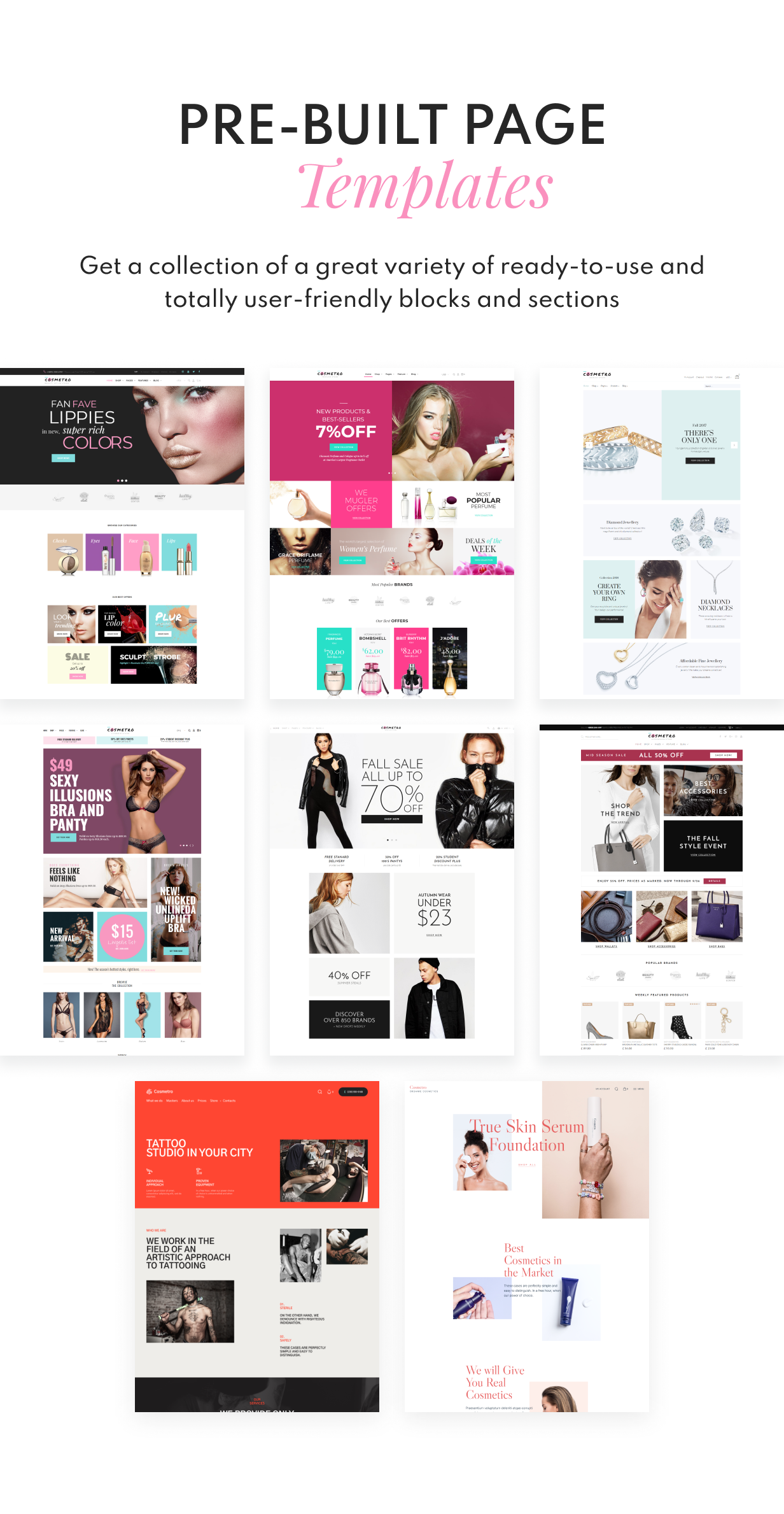 Cosmetro - Cosmetics Store Elementor WooCommerce Theme