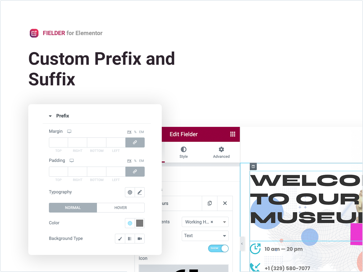 Custom Prefix and Suffix