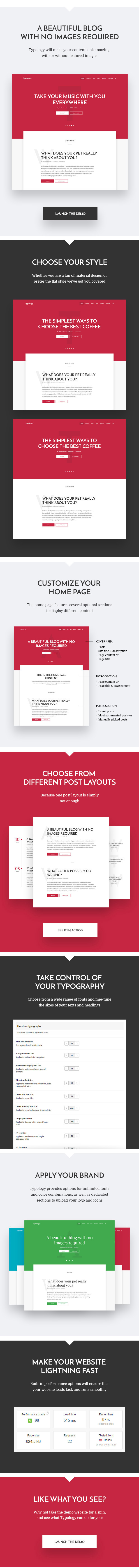 Typology - Text Based Minimal WordPress Blog Theme