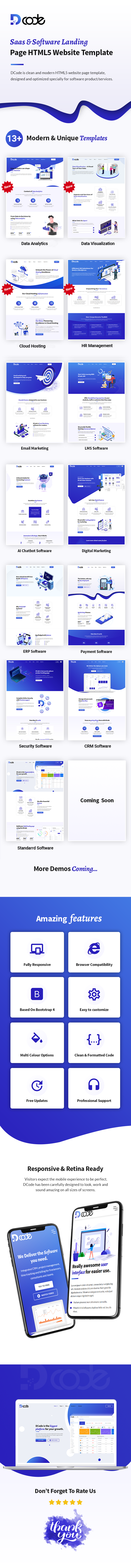 DCode - SaaS & Software Responsive Landing Page Template - 5