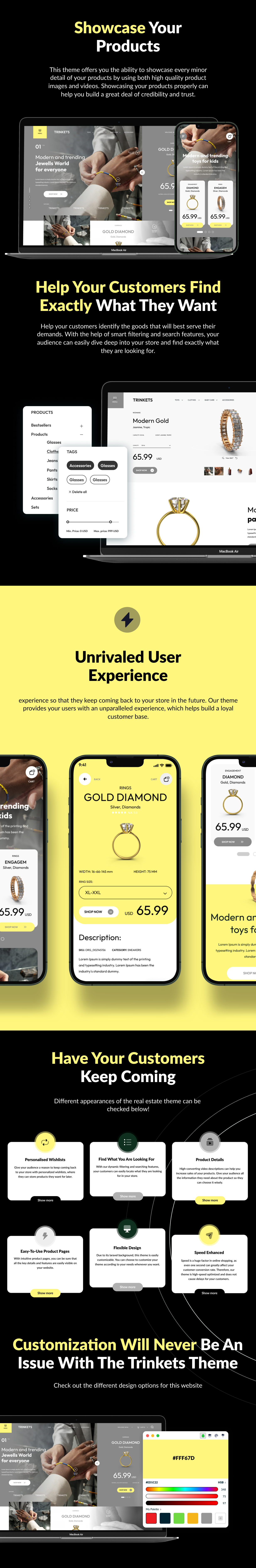Trinkets - Modern Jewelry Store Opencart 4 Template