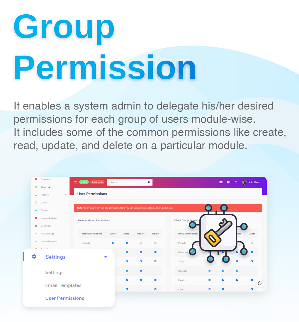 Customized User Group Permissions - Taskhub