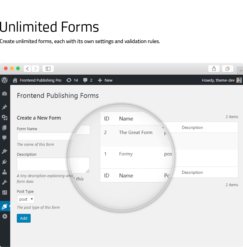 Frontend Publishing Pro - WordPress 帖子提交插件