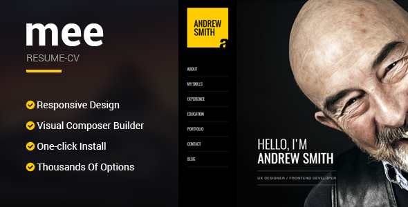 MEE - Resume WordPress Theme