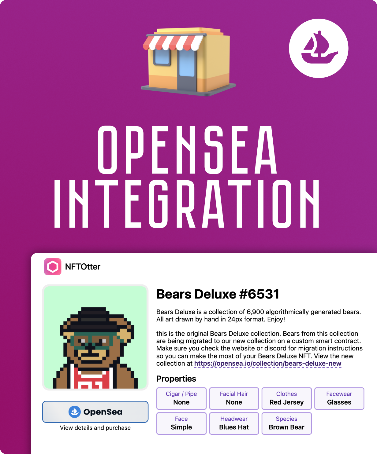 Opensea.io integration