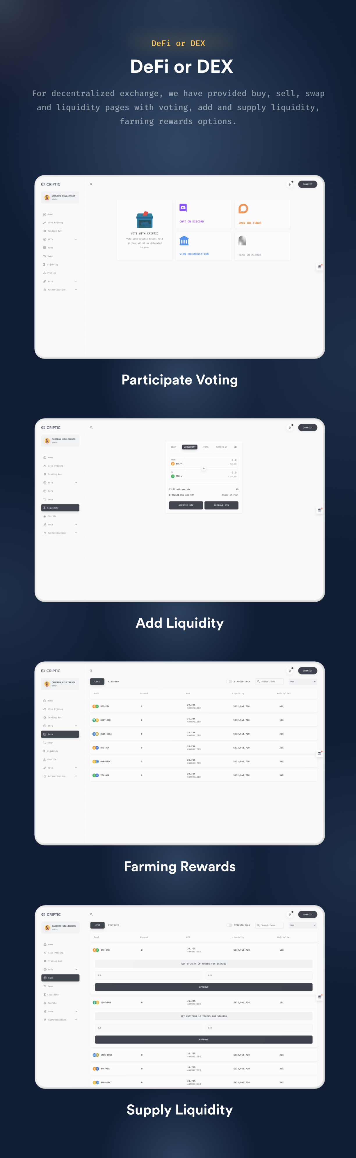 web3 admin dashboard template