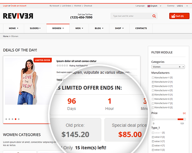 Reviver - Responsive Multipurpose VirtueMart Theme