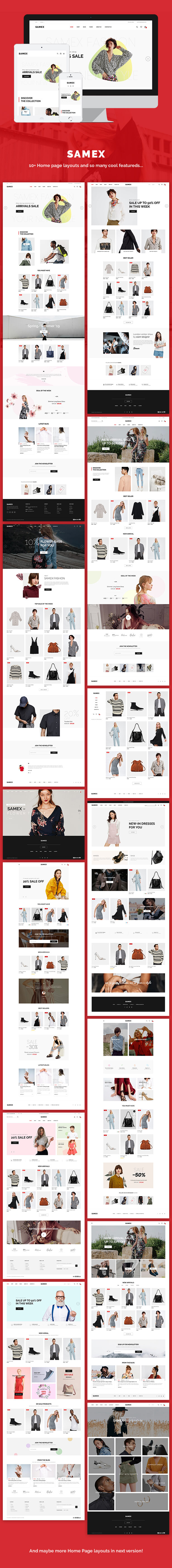 Samex - Clean, Minimal Shop WooCommerce WordPress Theme - 1