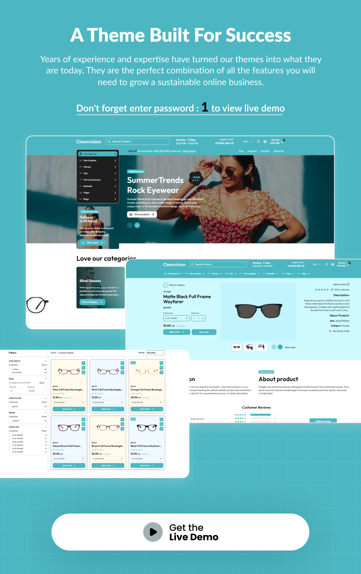 Cleanvision - Sunglasses Store Shopify 2.0 Responsive Theme - 10