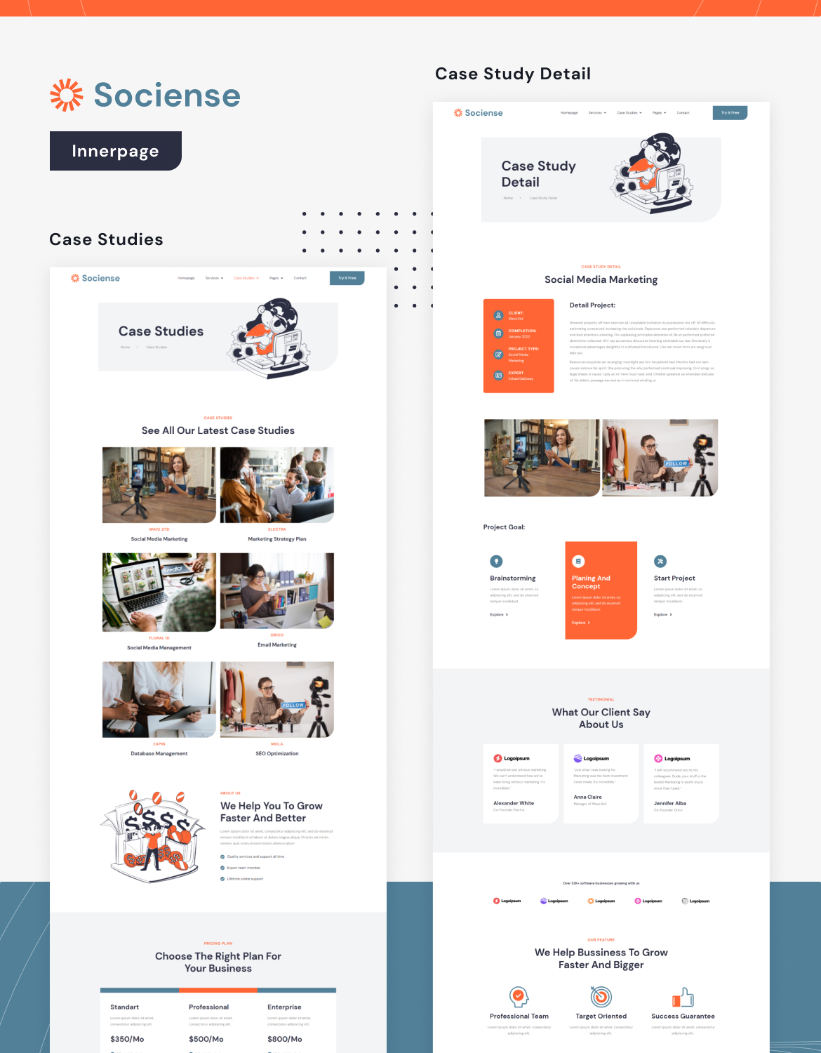 Socience | Social Media Marketing Agency Elementor Template Kit - 4