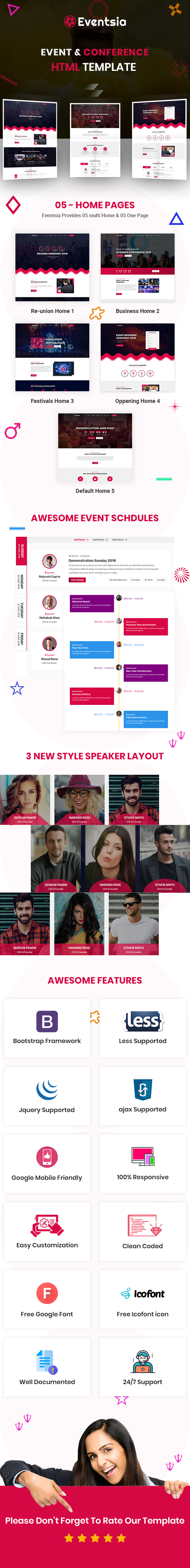 Eventsia - Event & Conference HTML Template