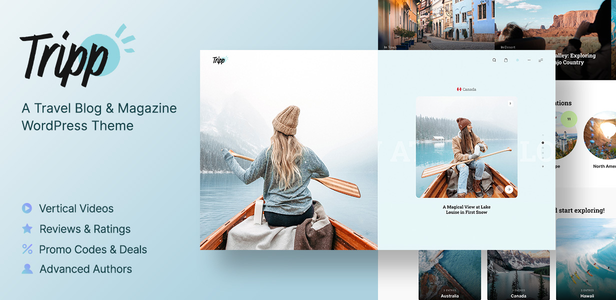 Tripp - Travel Blog & Magazine WordPress Theme