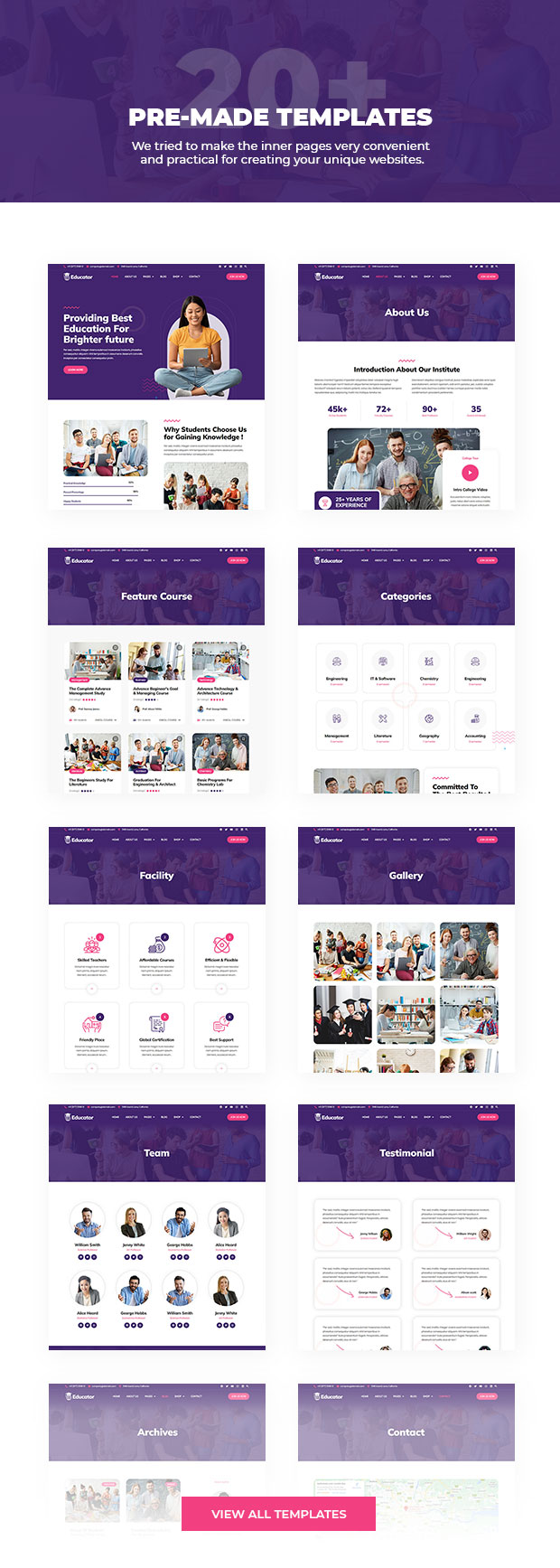 educator inner pages
