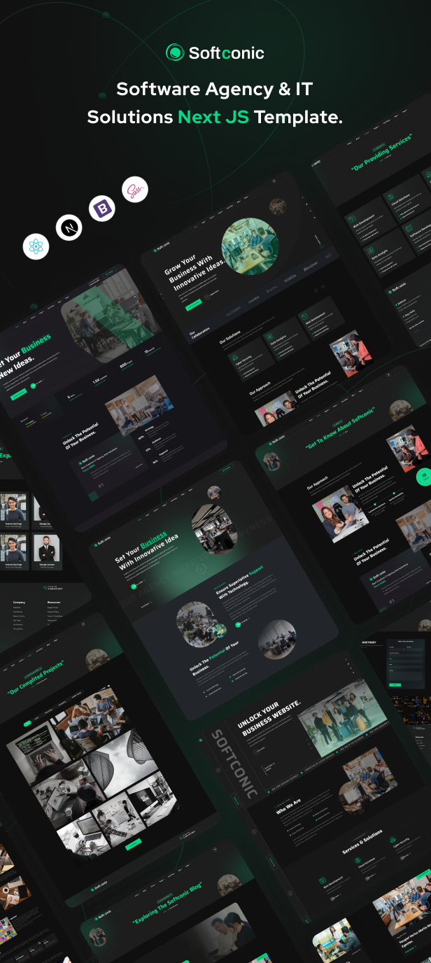 Softconic - Software Agency and IT Solutions React Next JS Template - 1