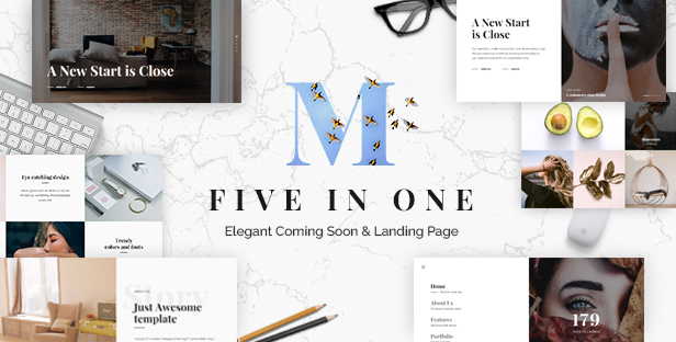 Mixio - Five in One Coming Soon and Landing Page Template
