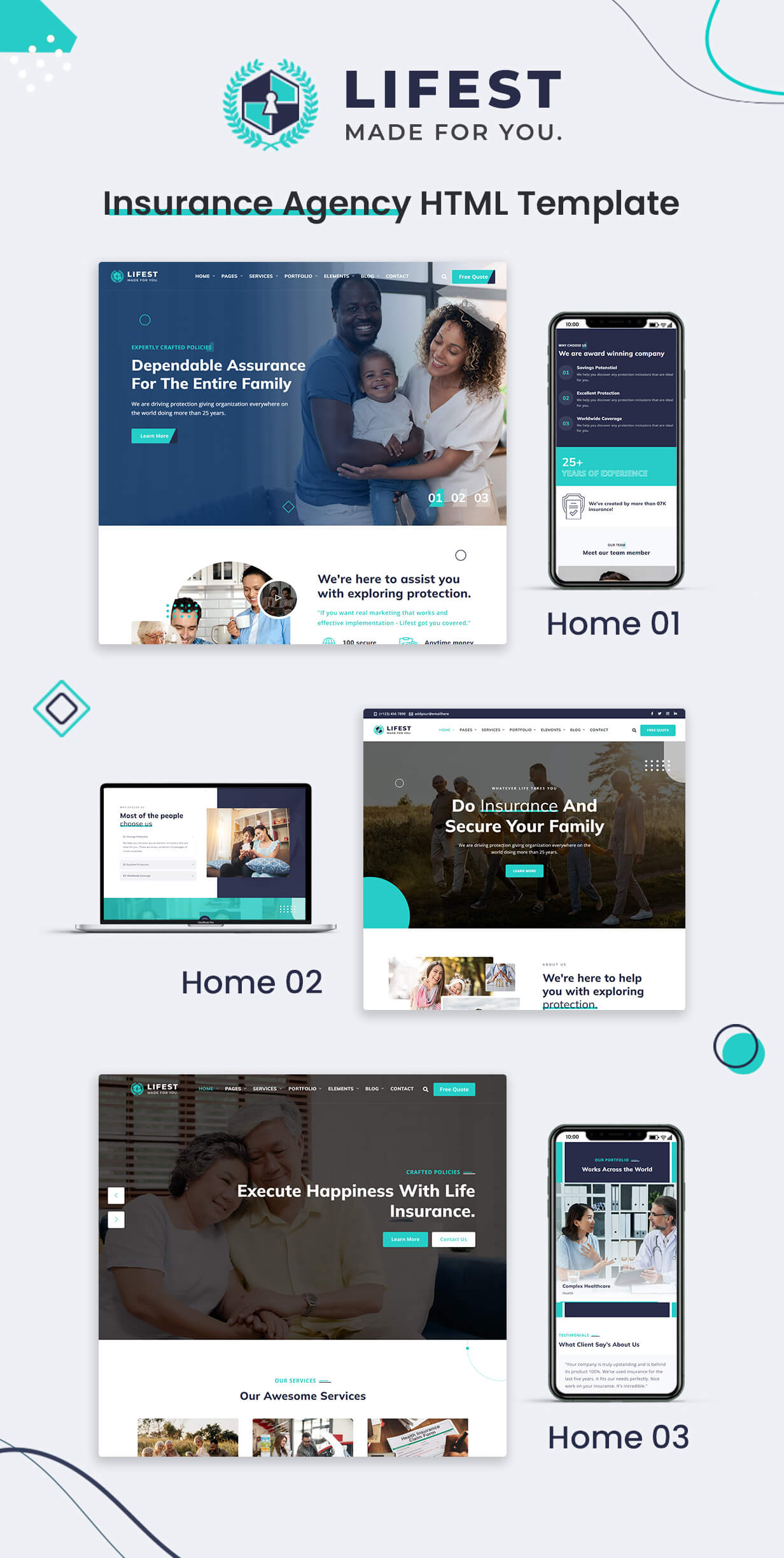 Lifest - Insurance Agency HTML Template by WebsiteDesignTemplates |  ThemeForest