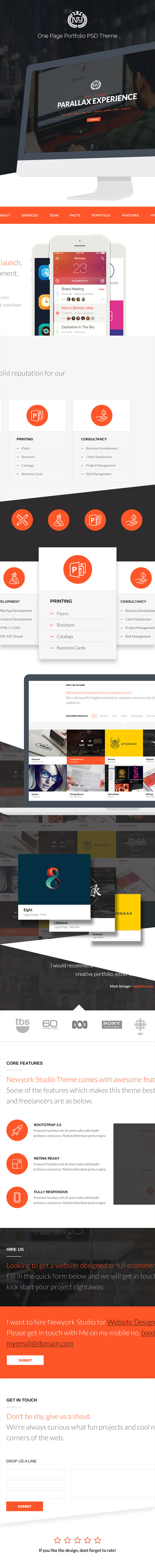 Newyork Studio - One Page Parallax Theme - 1