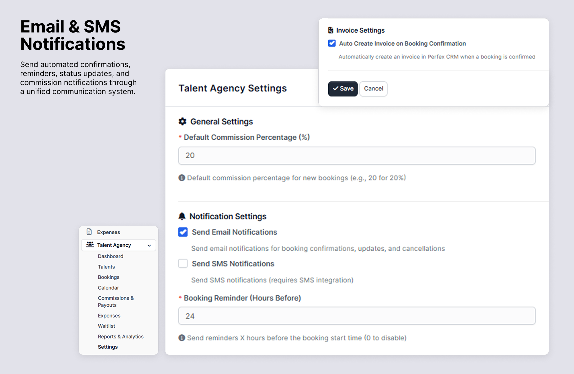 Notification settings interface