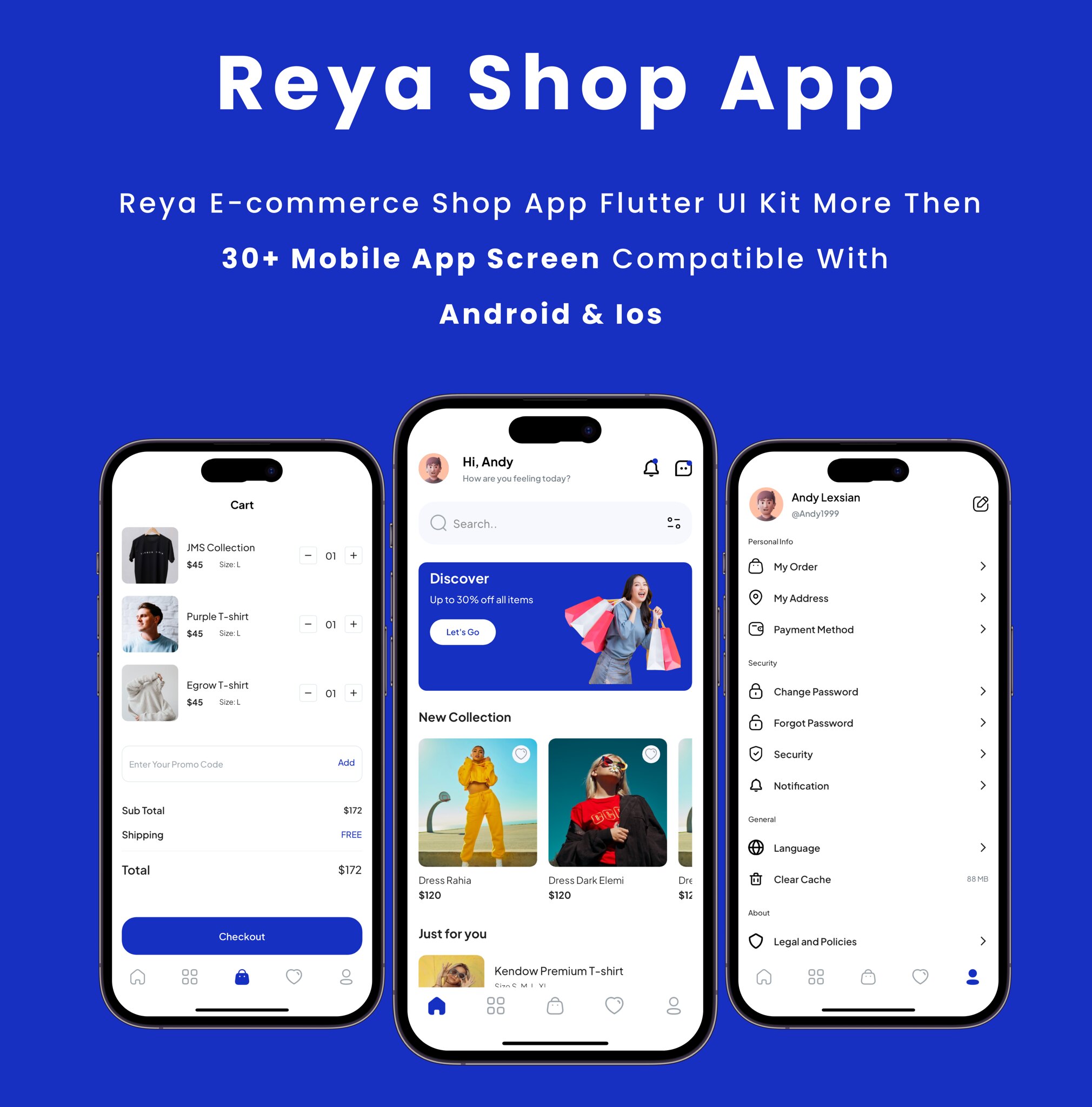 ReyaeCom App - Online eCommerce Shop App Flutter | Android | iOS Mobile App Template