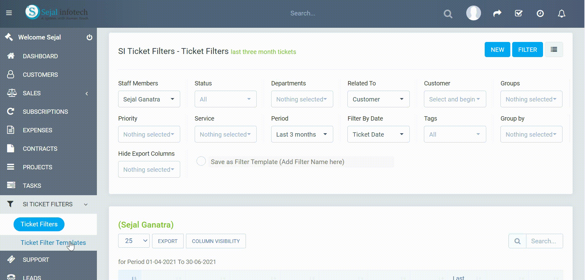 Advanced Support Ticket Filters Module for Perfex CRM - 2