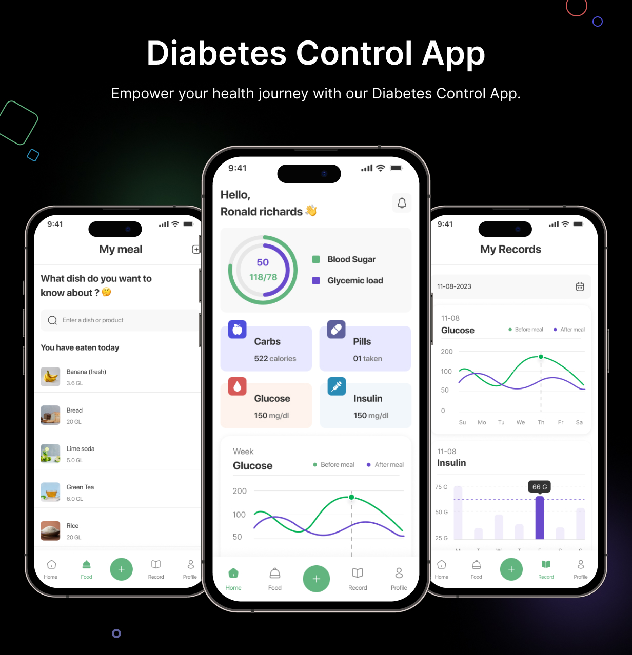 SugarEase template: Diabetes Control App in Flutter (Android, iOS) | DiaTrack Pro App - 5