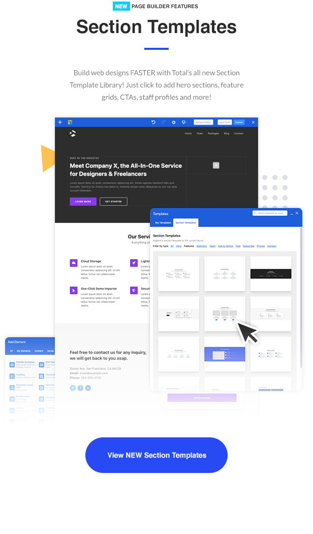 View all Total theme WPBakery patterns or section templates