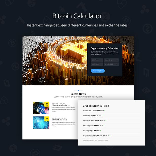 Cryptocurrency Marketing and Trading Site Template