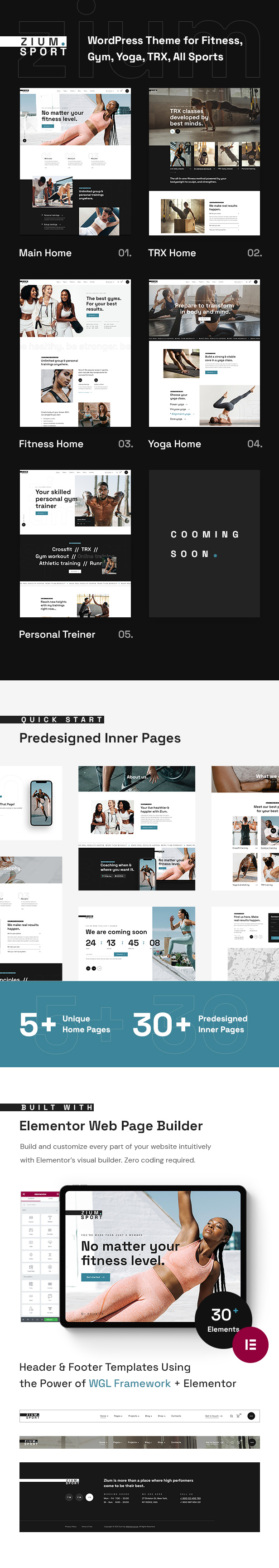 Zium - Sports and Fitness WordPress Theme - 1