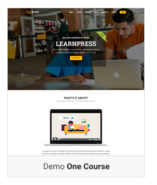 Education WordPress theme - Demo one course