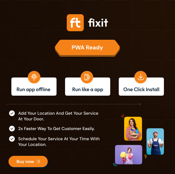 fixit – Multipurpose On Demand Service PWA HTML Template
