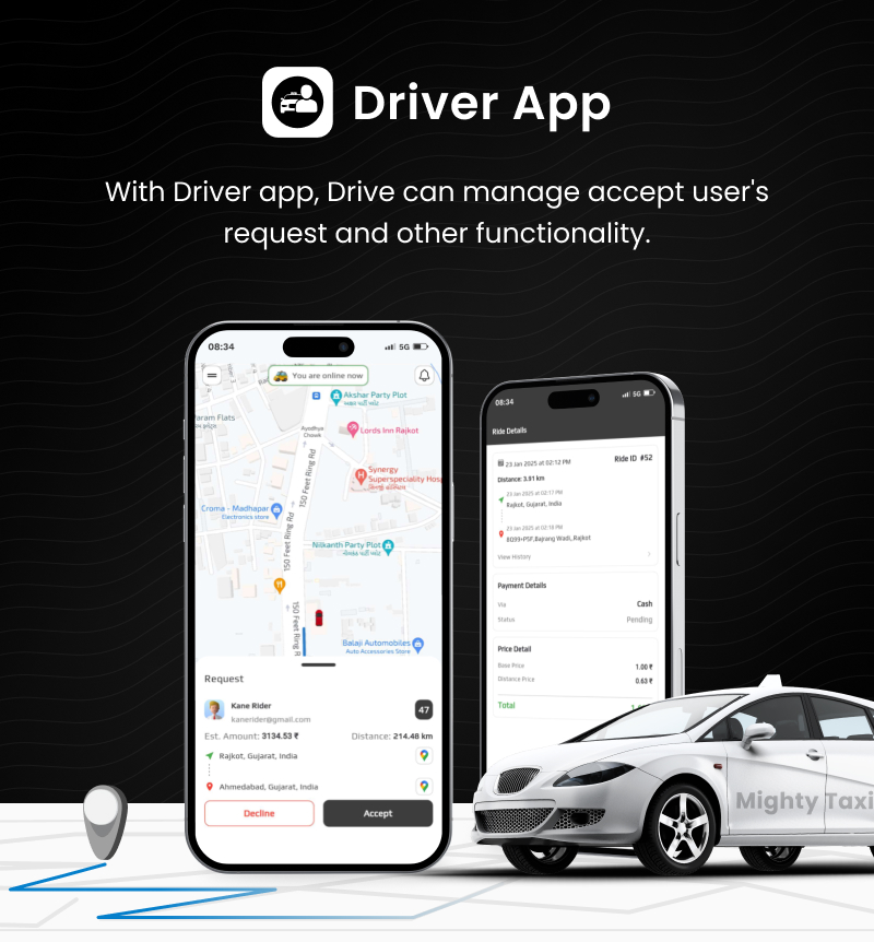 Taxi - Flutter Online Taxi Booking Full Solution with Bidding | User | Driver | Admin Laravel Panel - 24