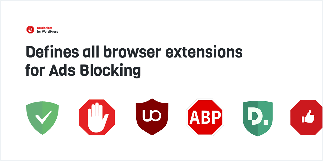 Defines all browser extensions for Ads Blocking