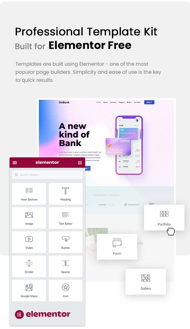 OnBank - Online Banking & Money Transfers - Elementor Kit - 1
