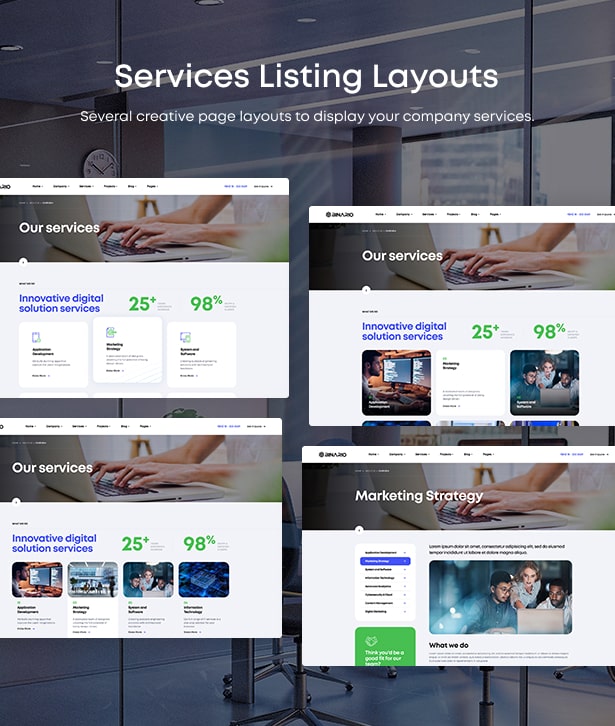 Binario - Digital Solutions WordPress Theme agency services