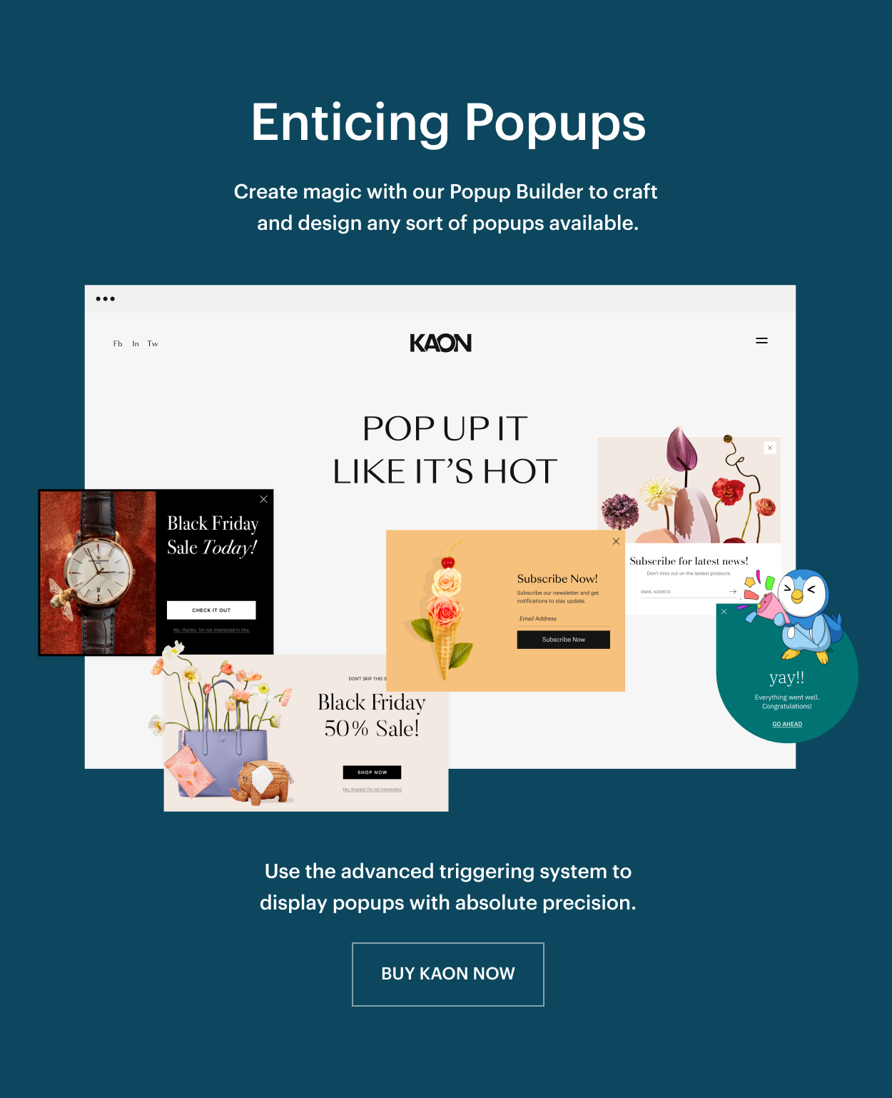 Kaon WordPress Theme - Popup Builder