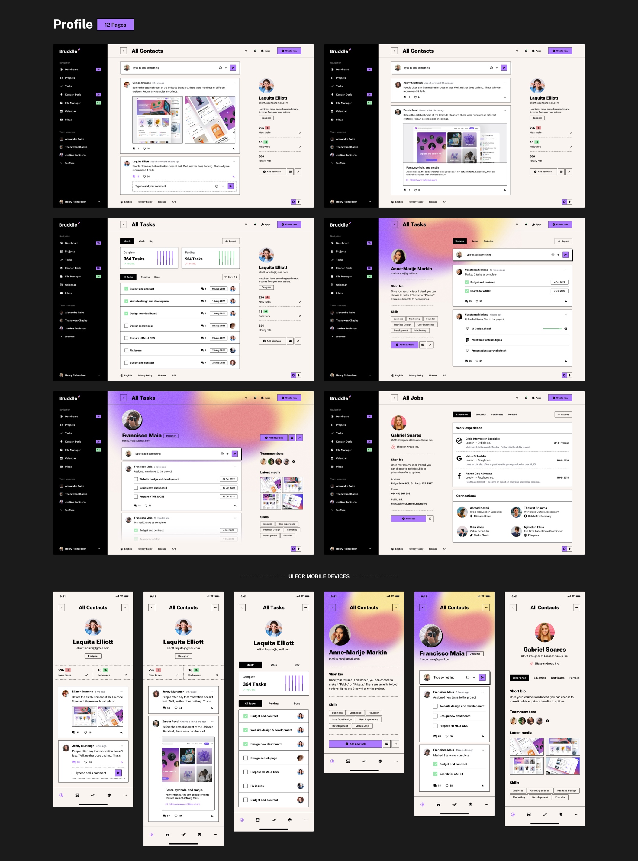 Bruddle - Neo Brutalism UI kit for SaaS Apps - 10