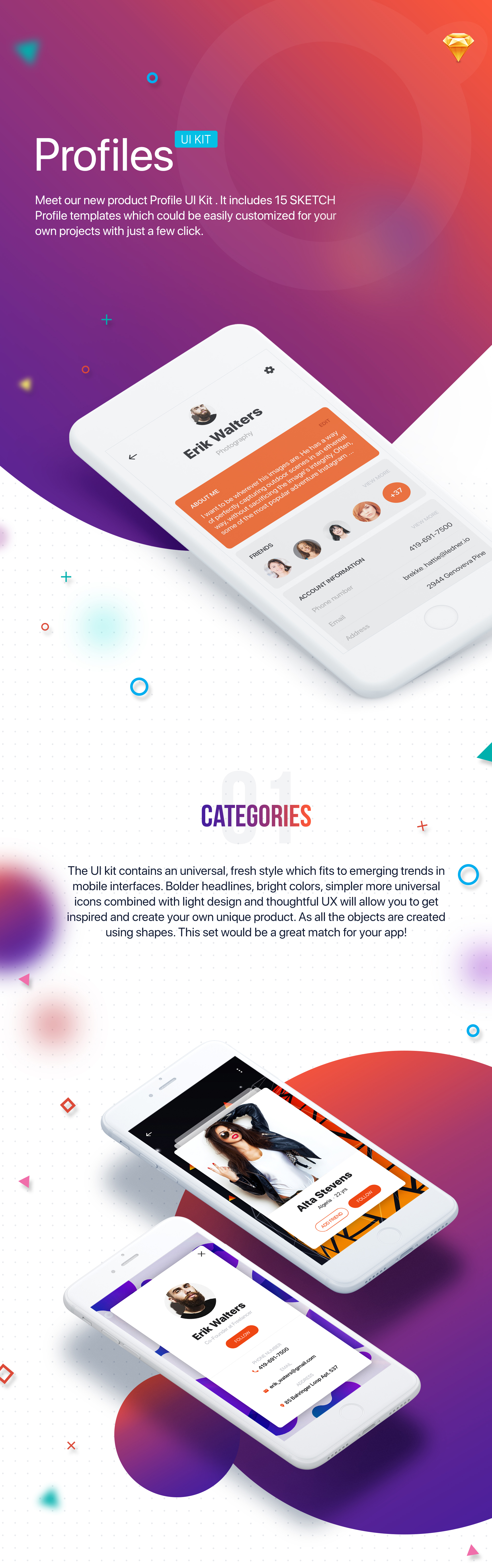 Profile UI Kit - 1