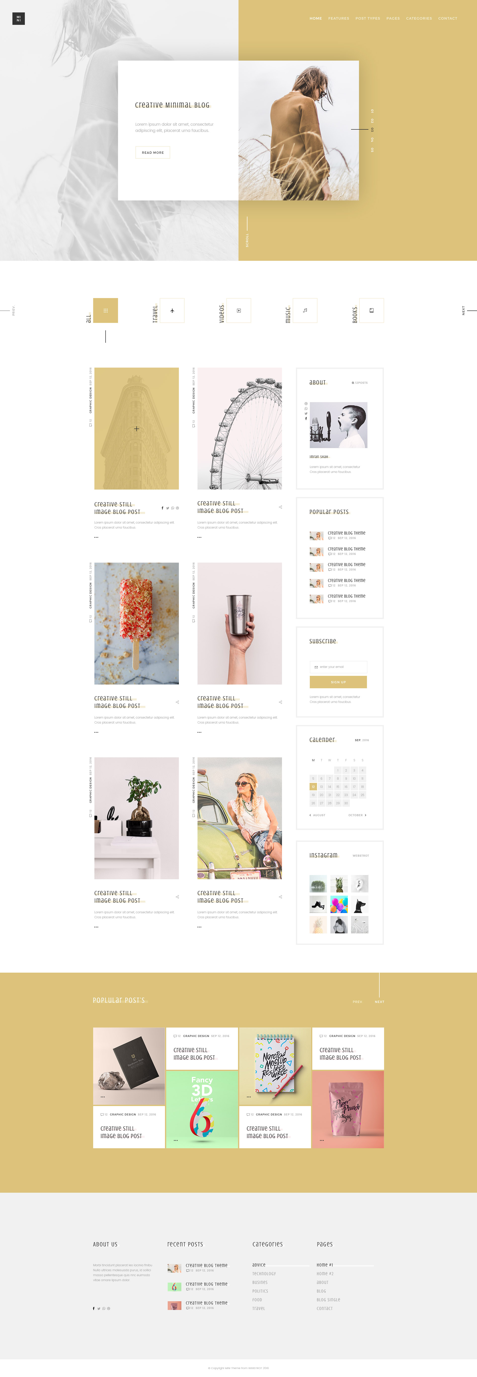 Mini - Creative Blog Multipurpose PSD Template
