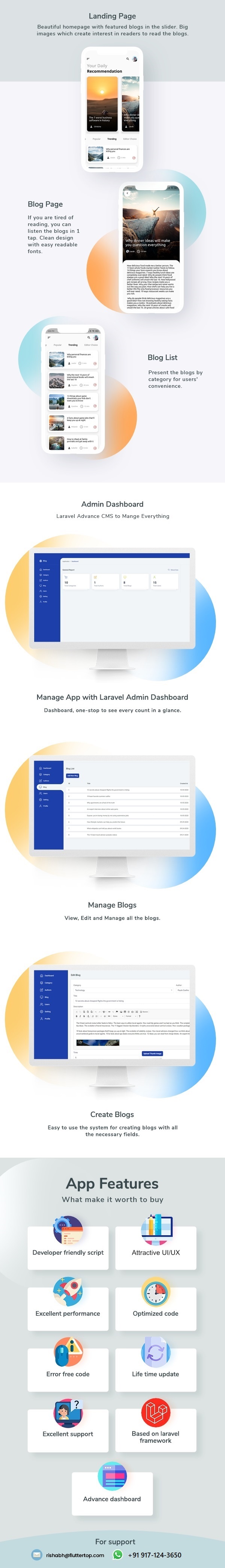 Flutter Blog App, News App - Travel, News, Branding App - 5