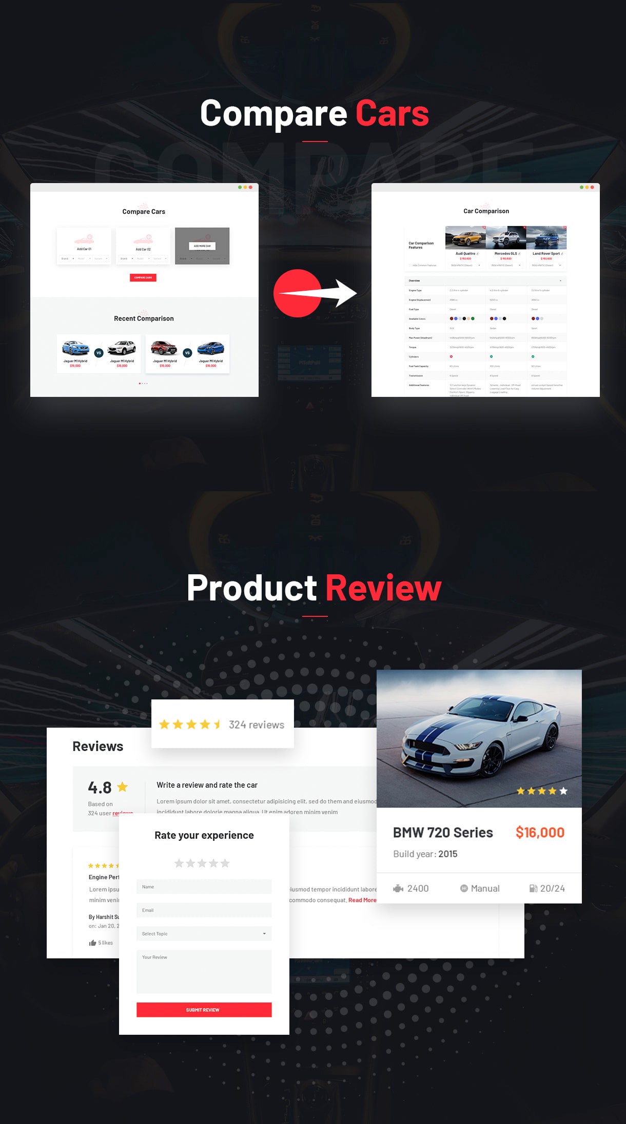 Car rental wordpress theme