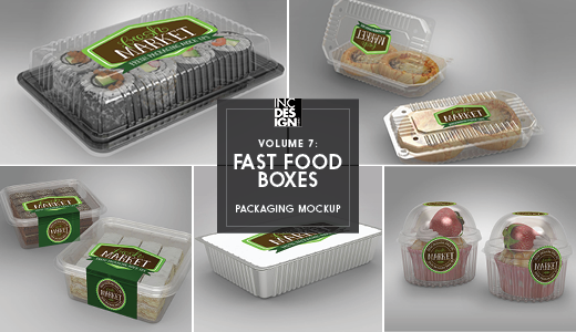 Download Fast Food Boxes Vol 7 Take Out Packaging Mock Ups By Ina717 Graphicriver PSD Mockup Templates