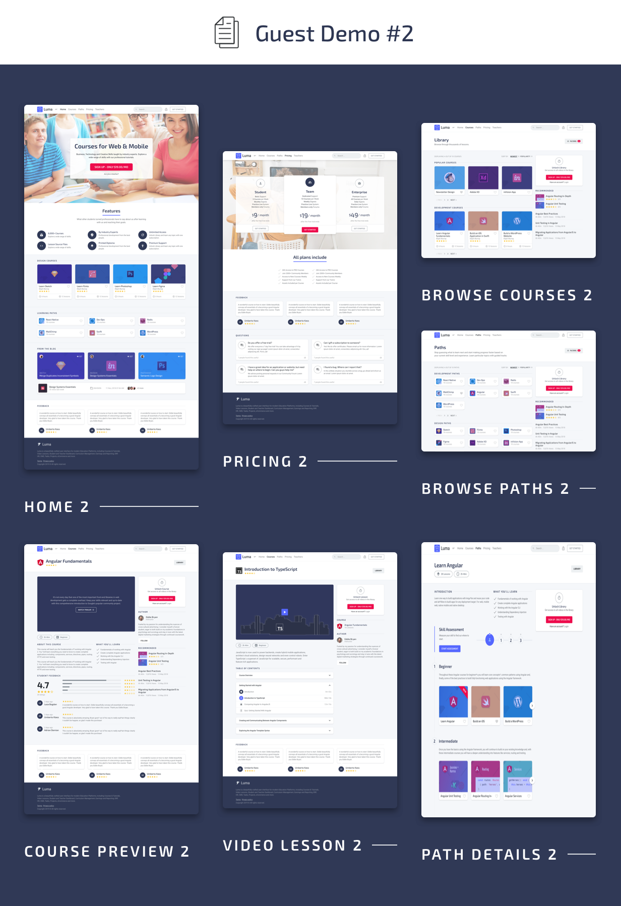 Guest Pages #2 - Luma HTML Education & Learning Management System Admin Template
