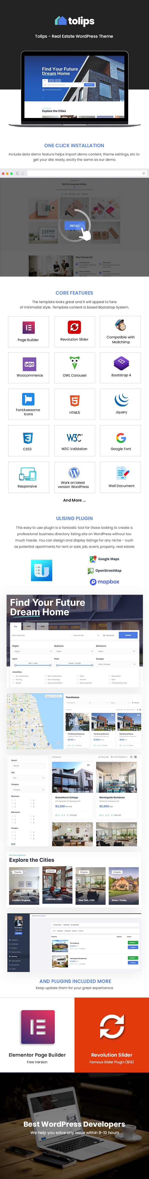 Tolips Real Estate WordPress Theme