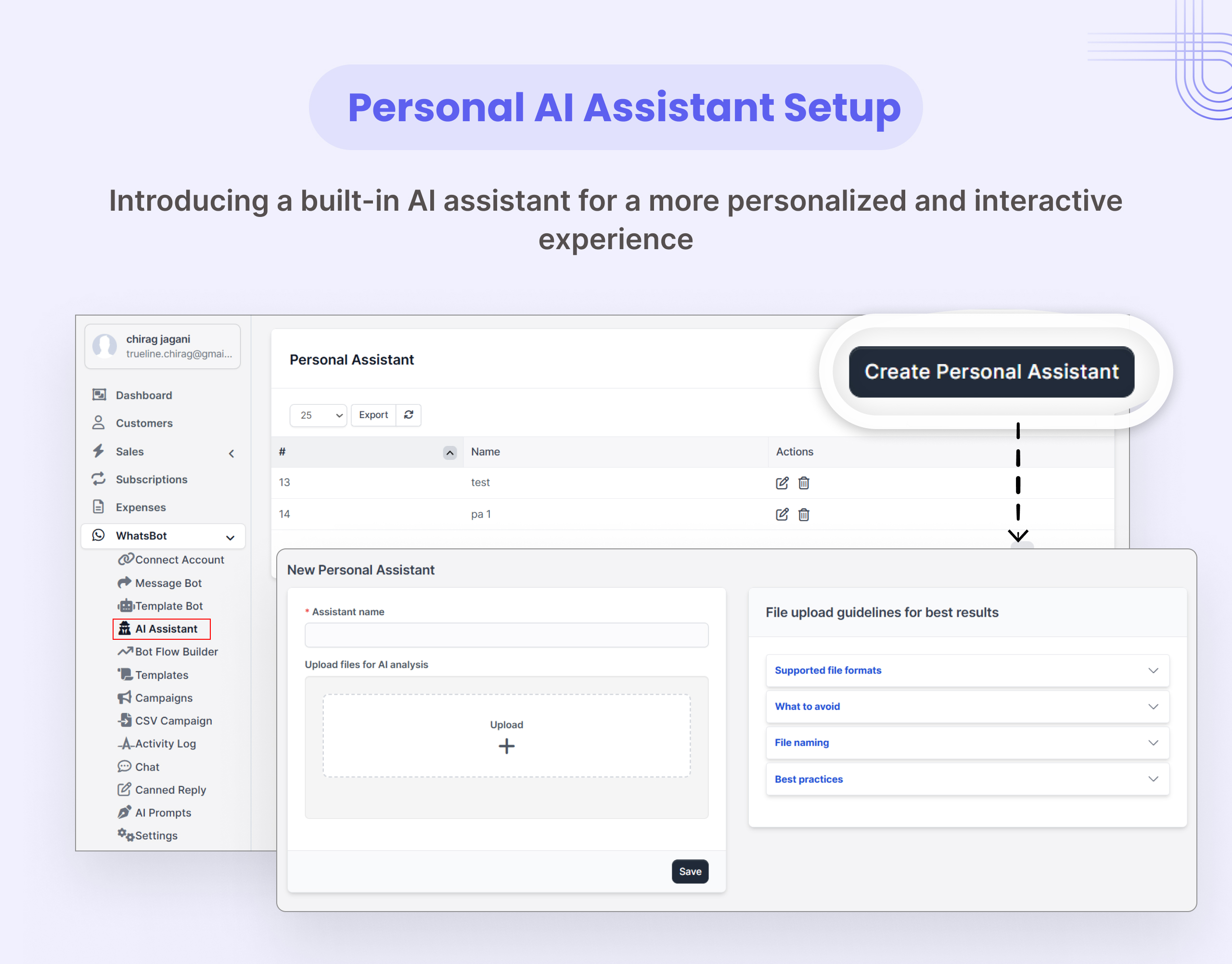 WhatsBot - WhatsApp Marketing, Bot, Chat & AI Personal Assistant Module for Perfex CRM - 4